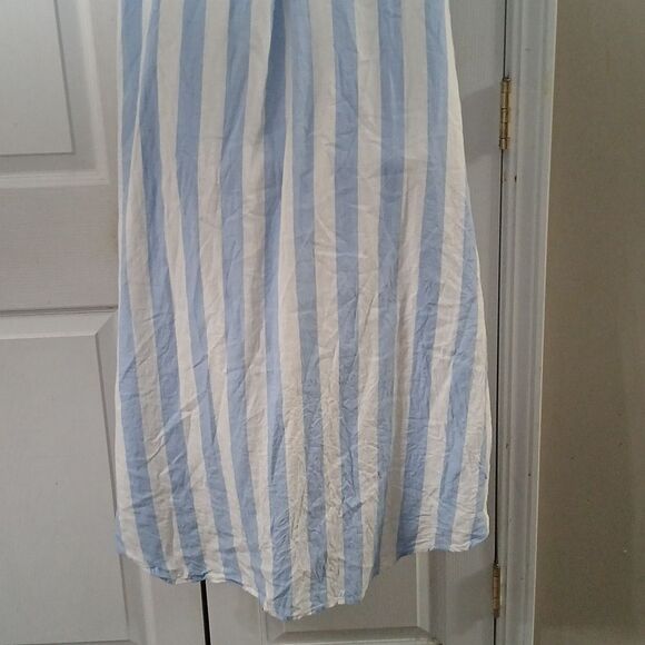 Ann Taylor weekend Linen Blend midi pocket dress Oversized Sz 14 EUC - Picture 5 of 8